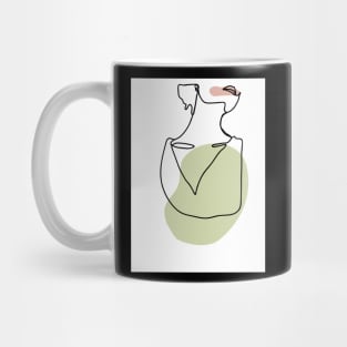 Minimal Line Drawing Woman Neck Mug